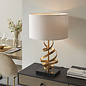 Murton - Gold Ribbon Table Lamp with Ivory Shade