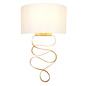 Murton - Gold Ribbon LED Wall Light with Ivory Shade