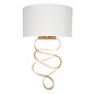 Murton - Gold Ribbon LED Wall Light with Ivory Shade