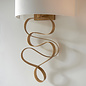 Murton - Gold Ribbon LED Wall Light with Ivory Shade