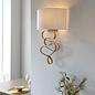 Murton - Gold Ribbon LED Wall Light with Ivory Shade