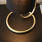 Rowantree - Oval  Antique Brass Table Lamp with Black Shade