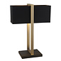 Eskdale - Rectangle Antique Brass Table Lamp with Black Shade