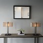 Eskdale - Rectangle Satin Nickel Table Lamp with Natural Shade