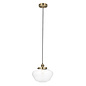 Caygill - Antique Brass Pendant Light with Clear Glass Shade