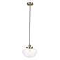 Caygill - Antique Brass Pendant Light with Clear Glass Shade