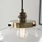 Caygill - Antique Brass Pendant Light with Clear Glass Shade