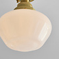 Caygill - Satin Brass Semi Flush Ceiling Light with Opal Glass Shade