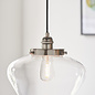 Caygill - Bright Nickel Pendant Light with Glass Shade