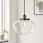 Caygill - Bright Nickel Pendant Light with Glass Shade