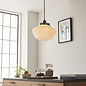 Caygill - Bright Nickel Pendant Light with Opal Glass Shade