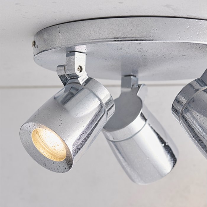 Night - Triple Spotlight Round Plate - IP44