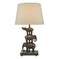 Alina Elephant Table Lamp Antique Bronze With Shade