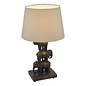 Alina Elephant Table Lamp Antique Bronze With Shade