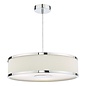 Alvaro 3 Light Single Pendant Light - Polished Chrome Ivory