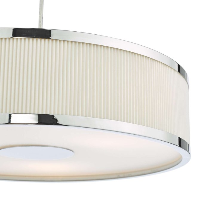 Alvaro 3 Light Single Pendant Light - Polished Chrome Ivory