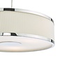 Alvaro 3 Light Single Pendant Light - Polished Chrome Ivory