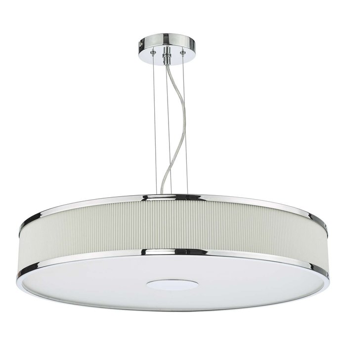 Alvaro 6 Light Single Pendant Light - Polished Chrome Ivory