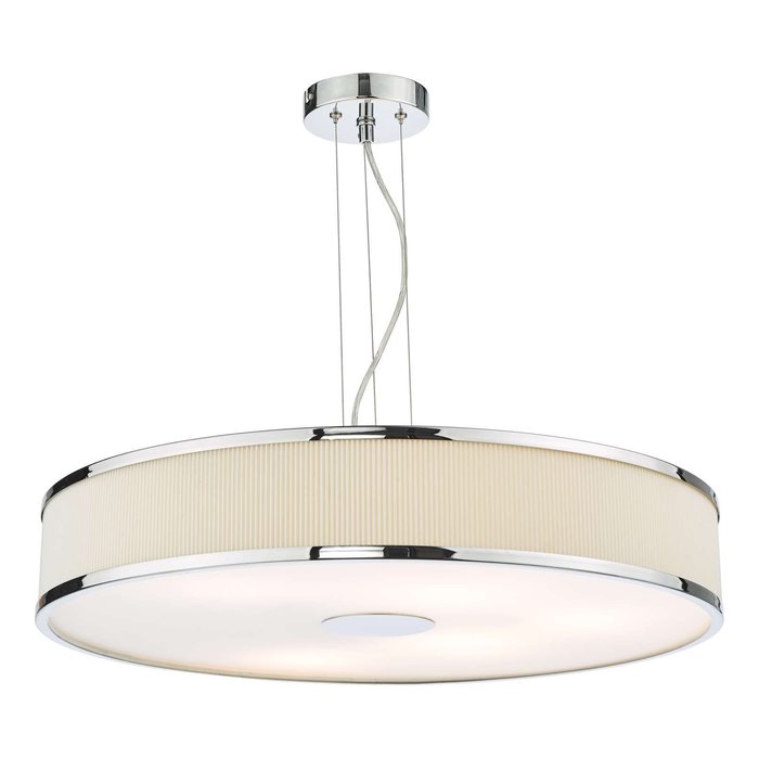 Alvaro 6 Light Single Pendant Light - Polished Chrome Ivory