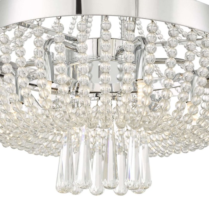 Lisa - 9 Light Classic Chandelier Pendant Light - Polished Chrome Glass