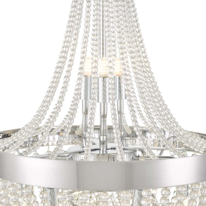 Lisa - 9 Light Classic Chandelier Pendant Light - Polished Chrome Glass