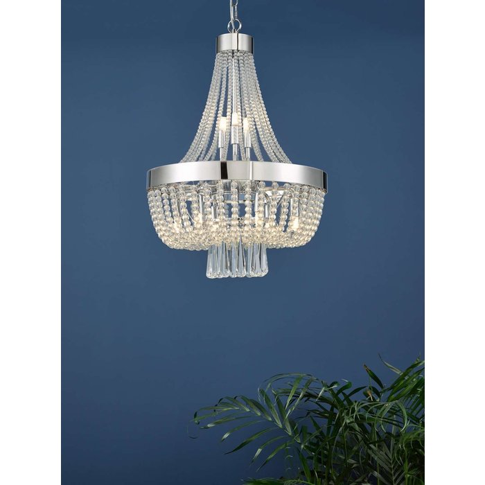 Lisa - 9 Light Classic Chandelier Pendant Light - Polished Chrome Glass