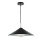 Apex 1 Light Single Pendant Light - Matt Black Polished Chrome