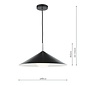 Apex 1 Light Single Pendant Light - Matt Black Polished Chrome