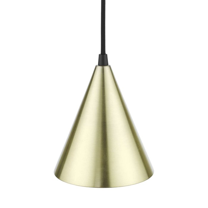 Branco 1 Light Pendant Light - Matt Black And Satin Gold