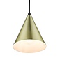 Branco 1 Light Pendant Light - Matt Black And Satin Gold