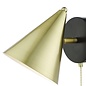 Branco 1 Light Wall Light - Matt Black And Brass