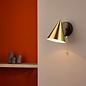 Branco 1 Light Wall Light - Matt Black And Brass