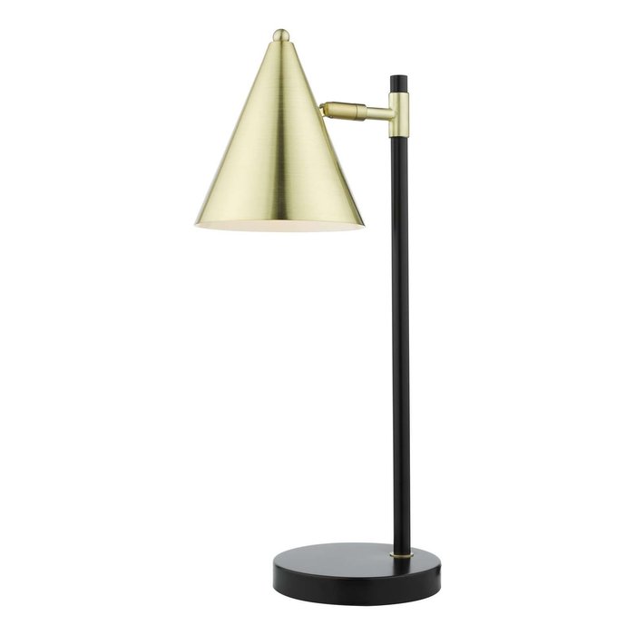 Branco 1 Light Table Lamp - Matt Black And Brass