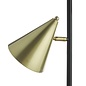 Branco 3 Light Floor Lamp - Matt Black And Brass