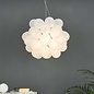 Bubbles 6 Light Pendant Light - Polished Chrome Frosted Glass