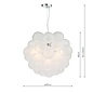 Bubbles 6 Light Pendant Light - Polished Chrome Frosted Glass