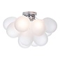 Bubbles 4 Light Flush Ceiling Light - Polished Chrome Frosted Glass