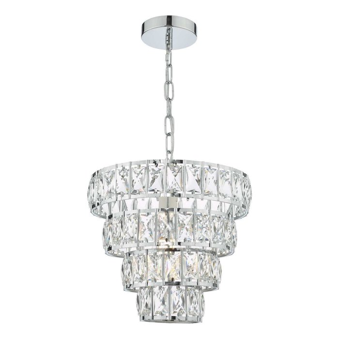 Cerys Single Pendant Light - Polished Chrome Crystal