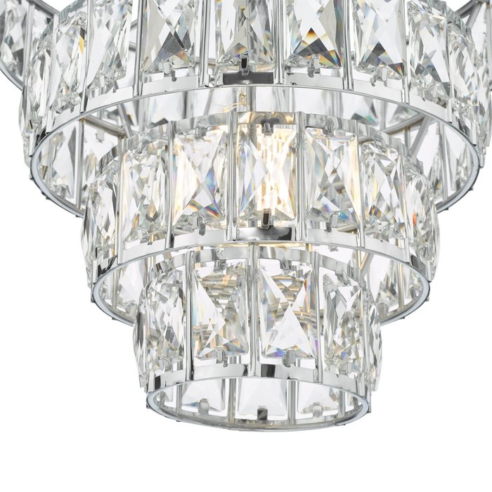 Cerys Single Pendant Light - Polished Chrome Crystal