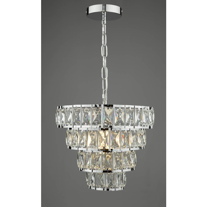 Cerys Single Pendant Light - Polished Chrome Crystal