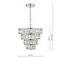 Cerys Single Pendant Light - Polished Chrome Crystal