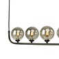 Cradle 5 Light Bar Pendant Light - Matt Black With Smoked Glass