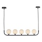 Cradle 5 Light Bar Pendant Light - Matt With Opal Glass