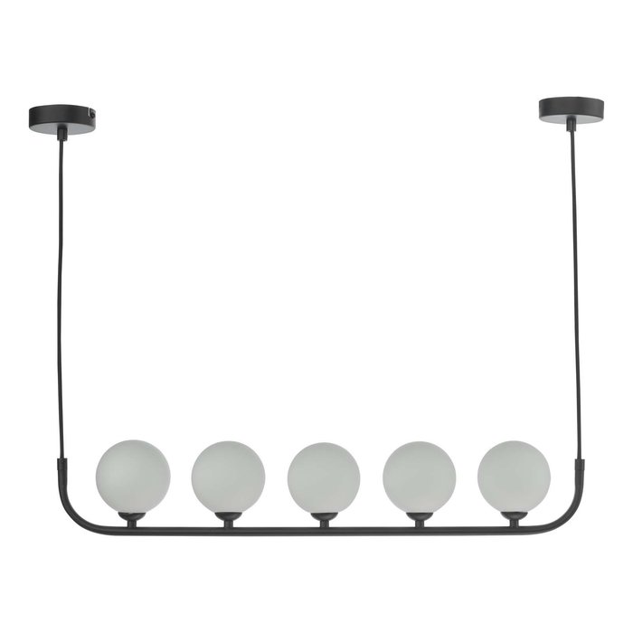 Cradle 5 Light Bar Pendant Light - Matt With Opal Glass