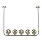 Cradle 5 Light Bar Pendant Light - Polished Chrome Smoked Glass