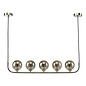 Cradle 5 Light Bar Pendant Light - Polished Chrome Smoked Glass