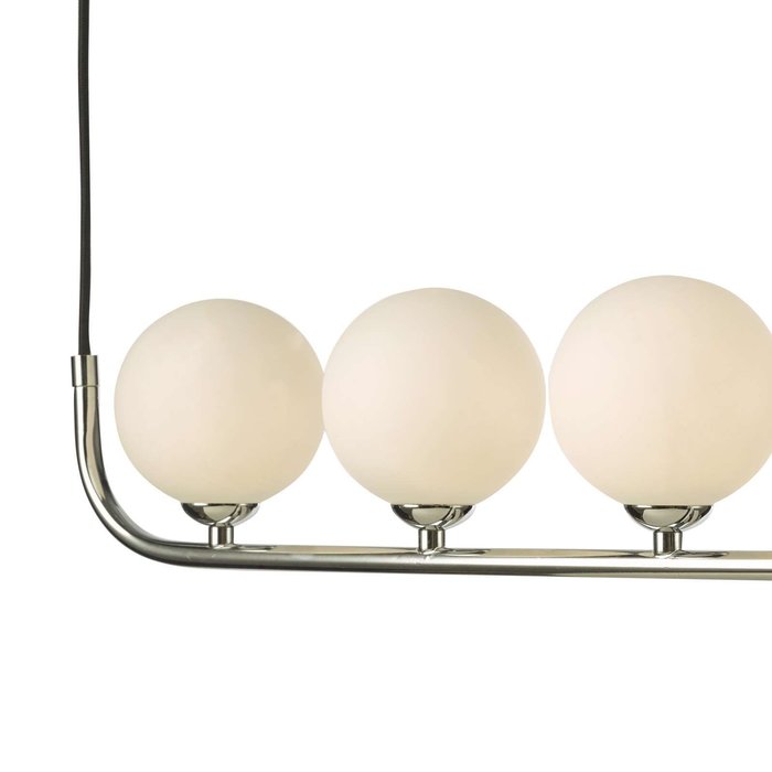 Cradle 5 Light Bar Pendant Light - Polished Chrome Opal Glass