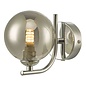 Cradle 1 Light Wall Light - Polished Chrome Smoked Glass