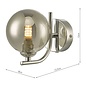 Cradle 1 Light Wall Light - Polished Chrome Smoked Glass