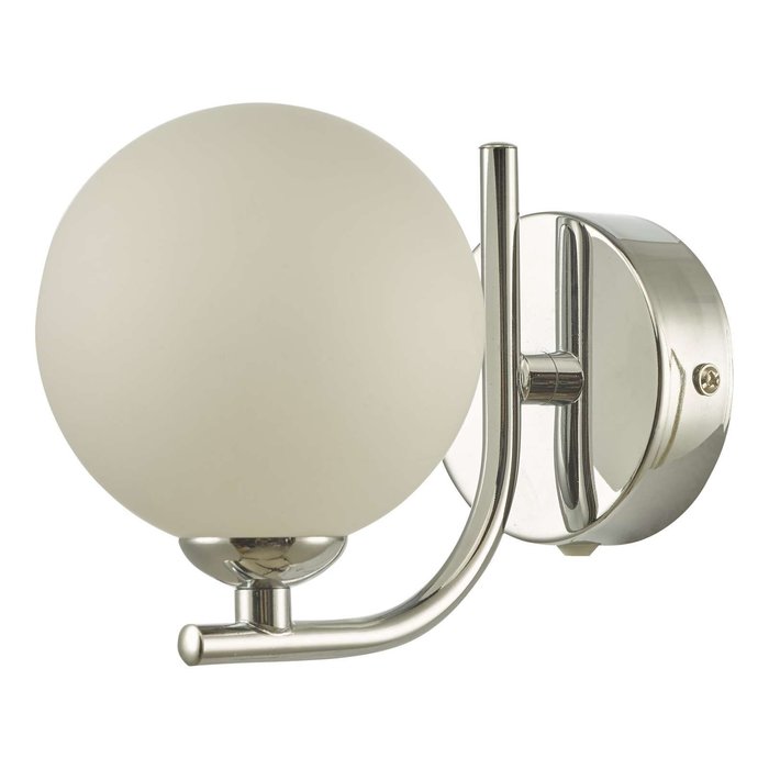 Cradle 1 Light Wall Light - Polished Chrome Opal Glass